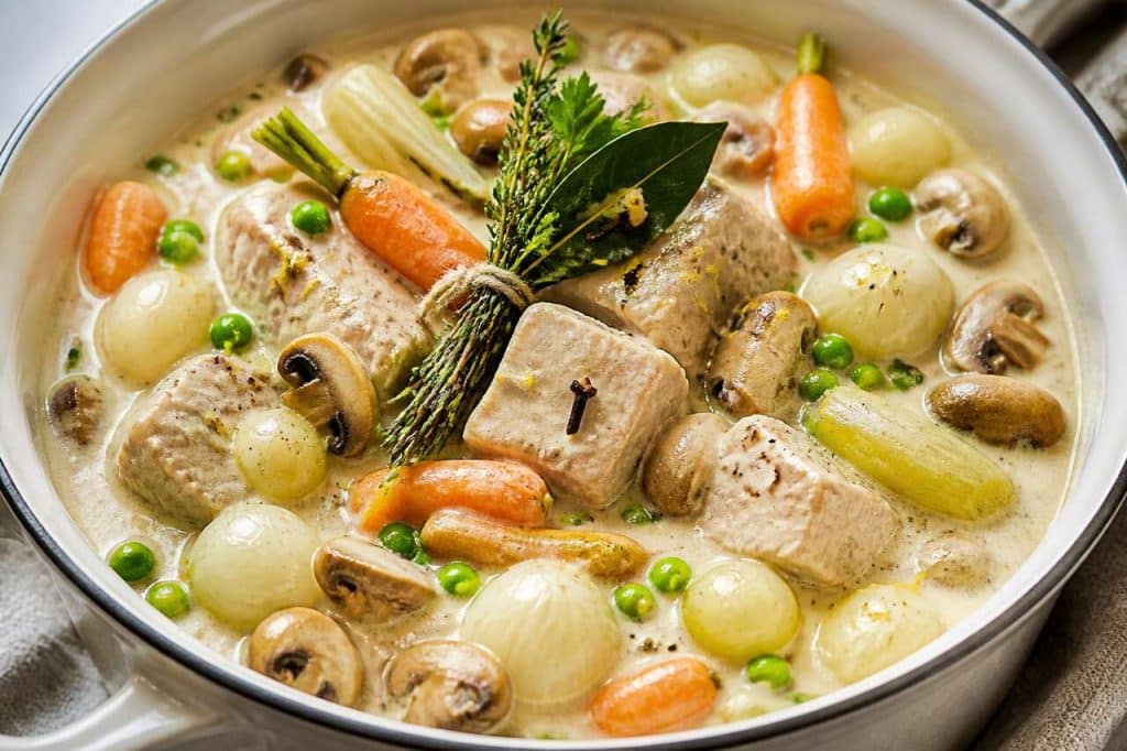 Recette de blanquette de veau aux légumes primeurs