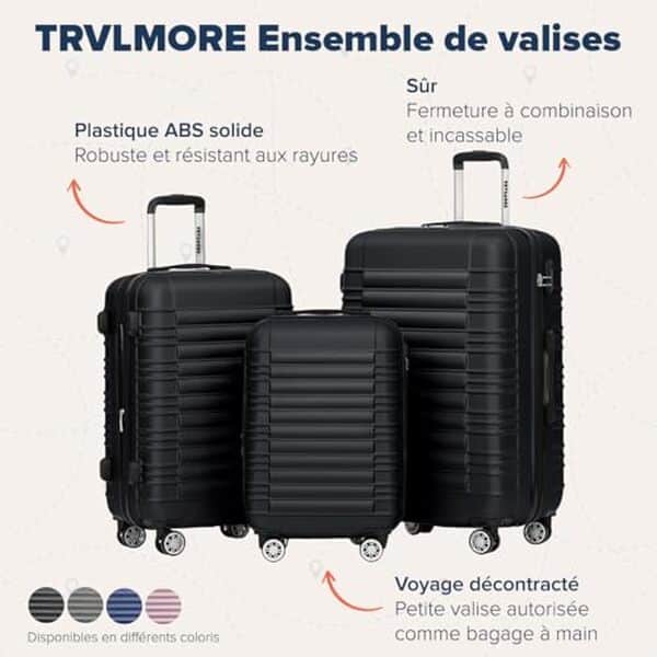 Découvrez notre test détaillé du set de valises rigides TRVLMORE 3 pièces : qualité, durabilité et praticité pour vos voyages. Avis complet et caractéristiques.