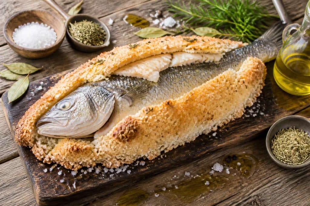 Recette du bar en croûte de sel classique
