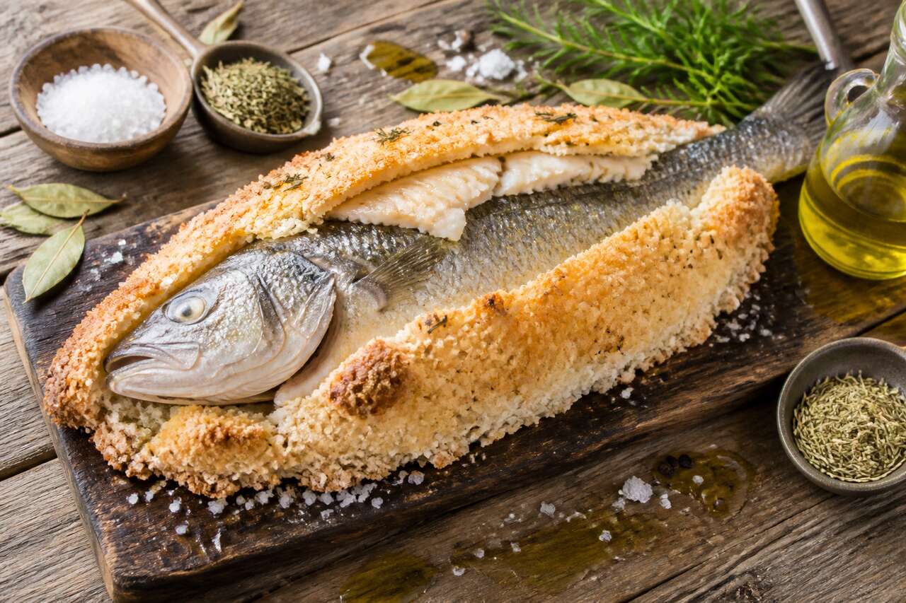 Recette du bar en croûte de sel classique