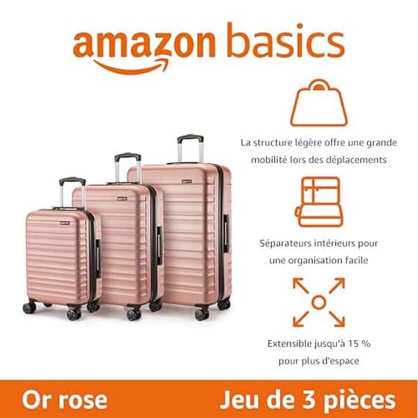 Découvrez notre test complet des valises rigides Amazon Basics or rose : évaluation de la qualité, durabilité et prix pour vous aider à choisir. 