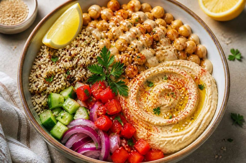 Recette de buddha bowl aux pois chiches facile et gourmand